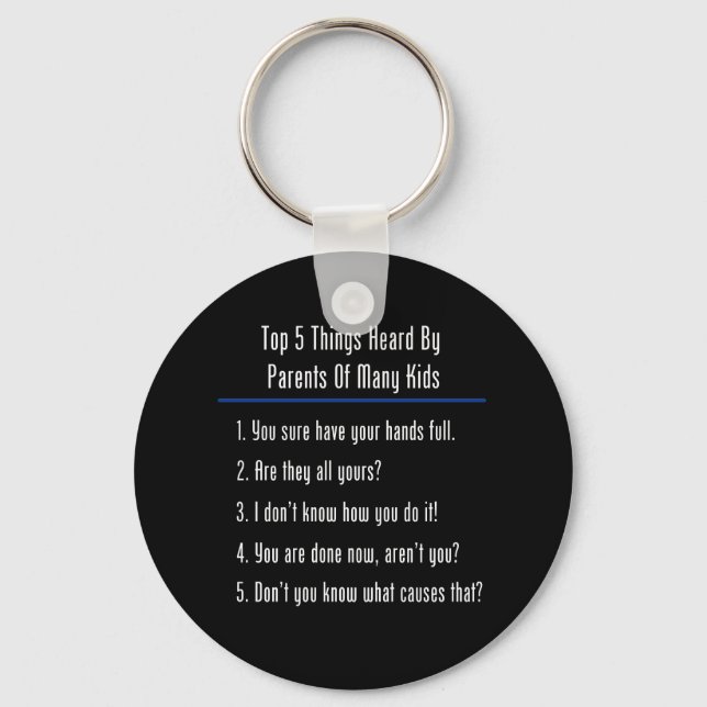 Top 5 Things Heard Keychain (Front)