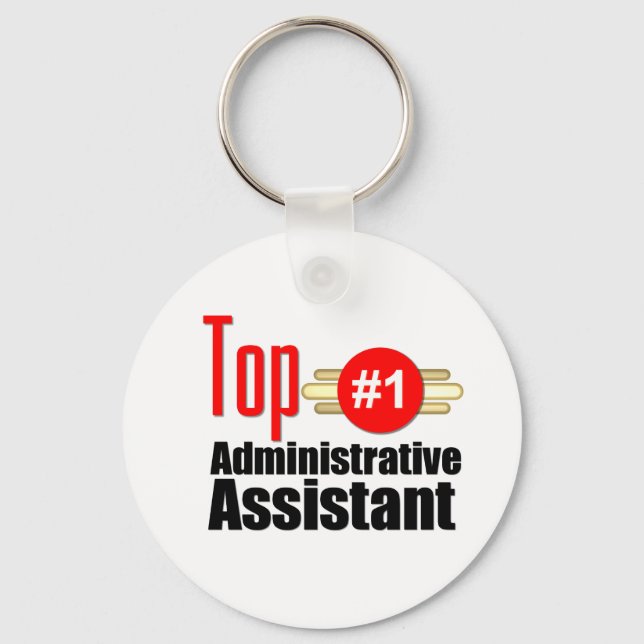 Top Administrative Assistant Keychain (Front)