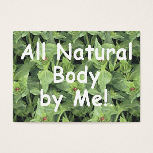 Customizable TOP All Natural Body Business Card