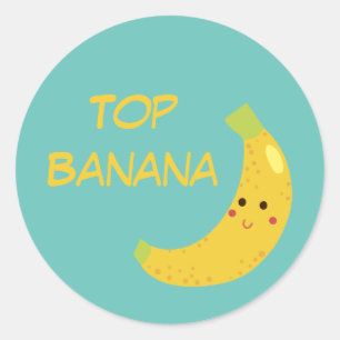 Top Banana Award Ribbon Classic Round Sticker