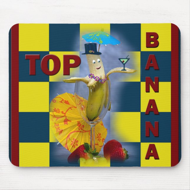 Top Banana Mouse Pad (Front)