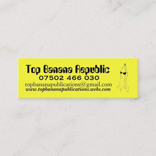 Top Banana Republic Mini Business Card (Front)