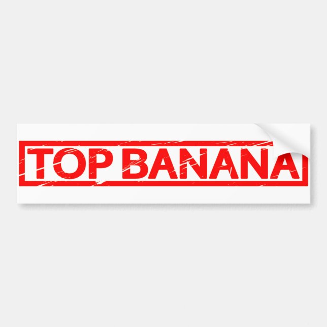Top Banana Stamp Bumper Sticker (Front)