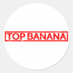 Top Banana Stamp Classic Round Sticker