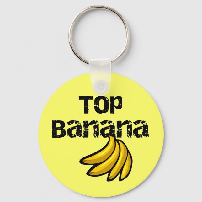 Top Banana Tshirts and Gifts Keychain (Front)