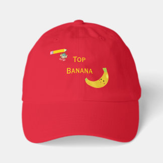 Top Banana with Hanging Monkey Best Kid Youth Dad Hat