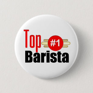 Top Barista Pinback Button
