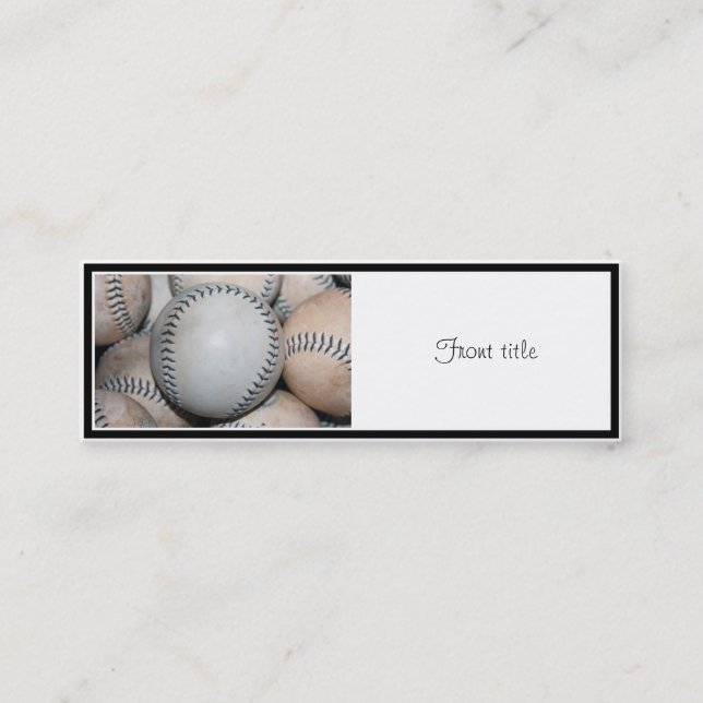 Top Baseball Mini Business Card (Front)
