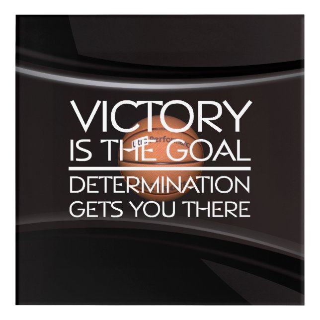 TOP Basketball Victory Slogan Acrylic Print (Front)