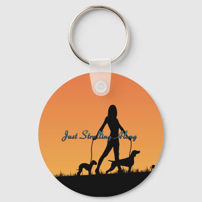 TOP Beach and Dog Walk Keychain (Front)