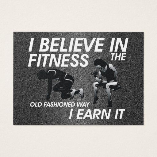 Customizable TOP Believe in Fitness Business Card Template