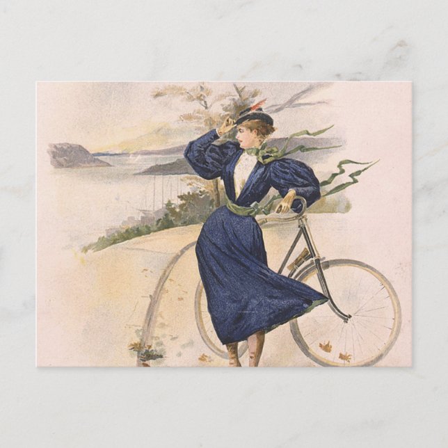TOP Biking Beauty Postcard (Front)