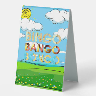 TOP Bingo Bango Bongo Table Tent