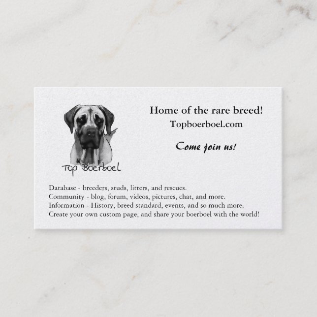 Top boerboel cards (Front)