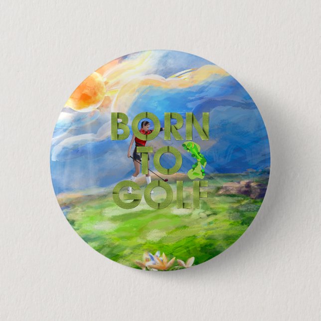 TOP Born to Golf Buttons (Front)