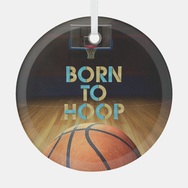 TOP Born to Hoop Glass Ornament (Front)