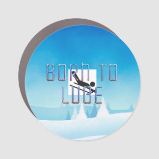 TOP Born to Luge Car Magnet