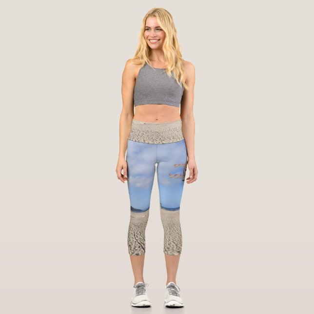 TOP Born to Play Volleyball Capri Leggings (Front)