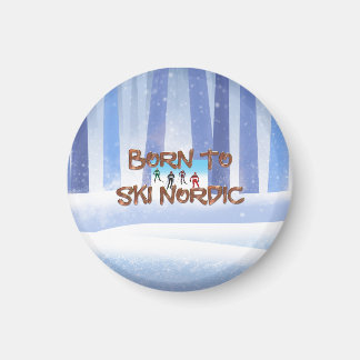 TOP Born to Ski Nordic Magnet
