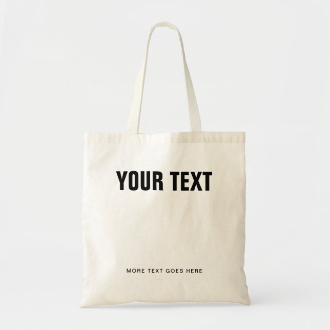 Top Budget Tote Bag Add Text Logo Here Template (Front)
