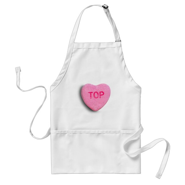 Top Candy Heart Adult Apron (Front)