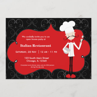 Top Chef Restaurant Invitation