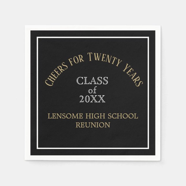 Top Choice! TWENTY-YEAR Reunion Napkins (Front)