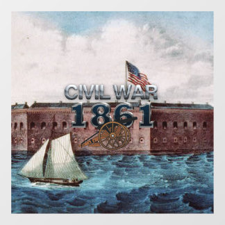 TOP Civil War 1861 Window Cling