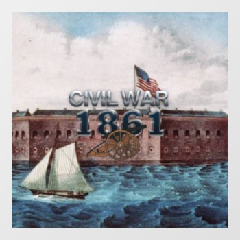 Top Civil War 1861 Window Cling by teepossible at Zazzle