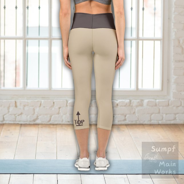 Top Coffee Brown on Sand Capri Leggings (Creator Uploaded)