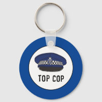 Top Cop. Policeman or Constable. Key Ring