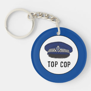 Top Cop. Policeman or Constable. Key Ring