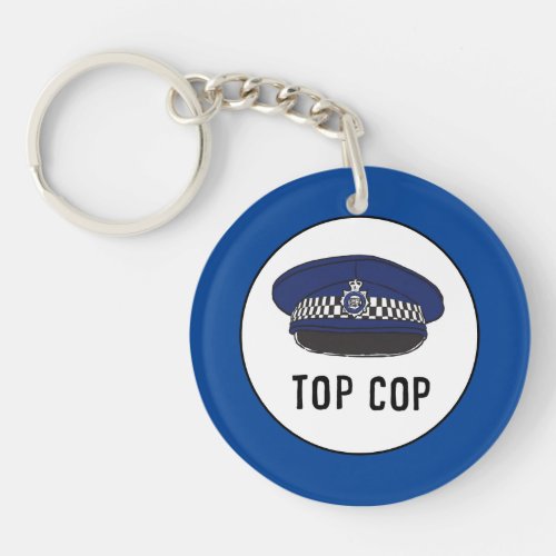 Top Cop Policeman or Constable Key Ring