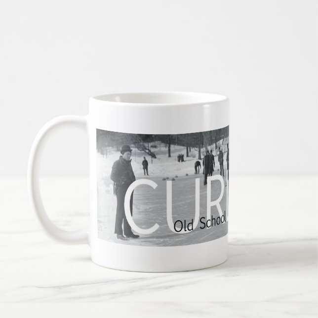TOP Curling Old School Coffee Mug (Left)