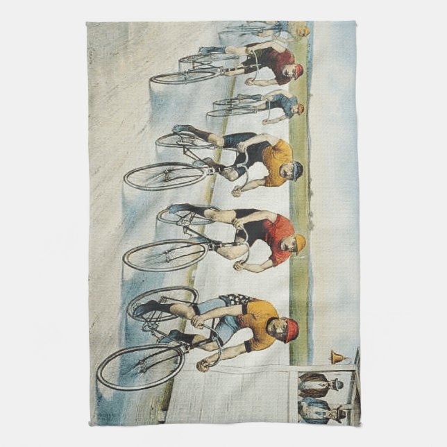 TOP Cycling Old School Kitchen Towel (Vertical)