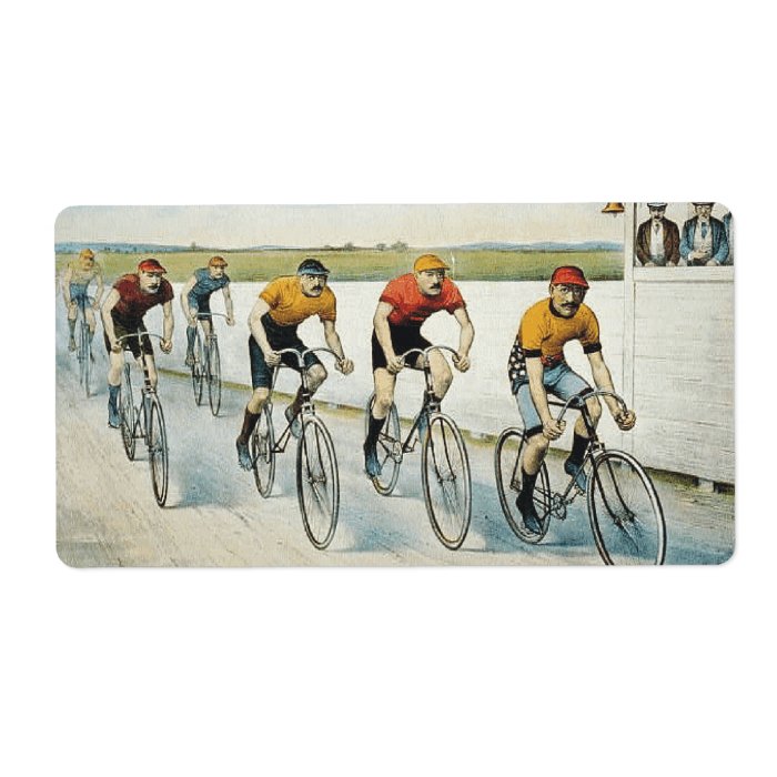 TOP Cycling Old School Shipping Labels