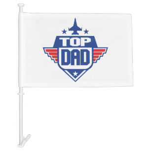 Top Dad Airplane Car Flag