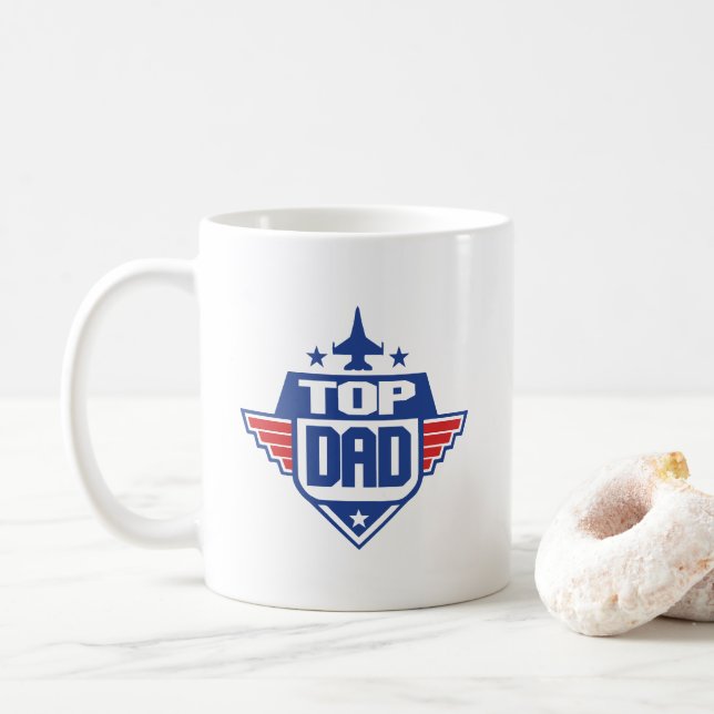 Top Dad Airplane Coffee Mug (With Donut)