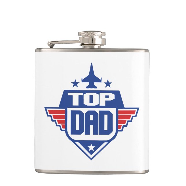 Top Dad Airplane Flask (Front)