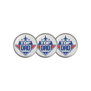 Top Dad Airplane Golf Ball Marker