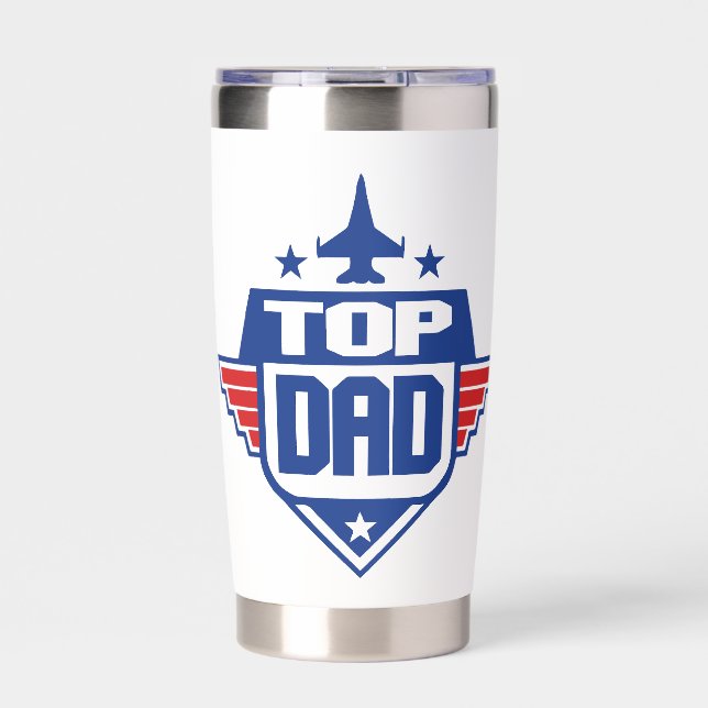 Top Dad Airplane Insulated Tumbler (Front)