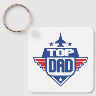 Top Dad Airplane Keychain
