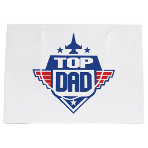 Top Dad Airplane Large Gift Bag
