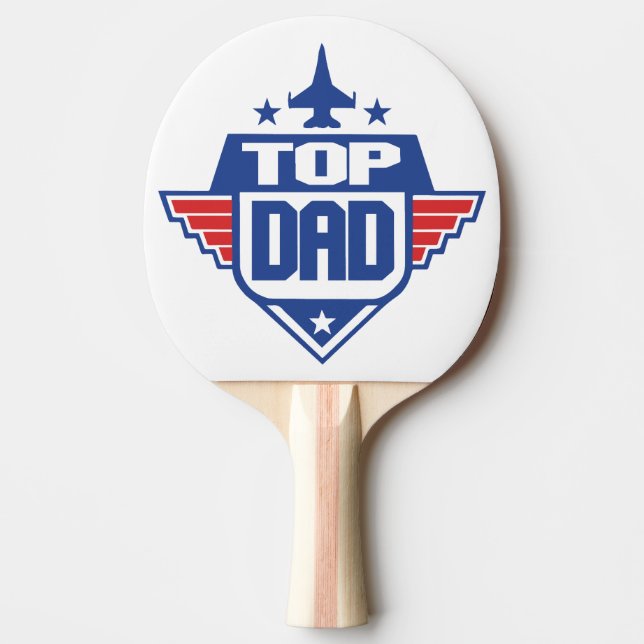 Top Dad Airplane Ping Pong Paddle (Front)
