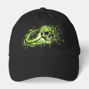 Top Dad Paint Splatter Ghost Skull Cap - Gift Hat