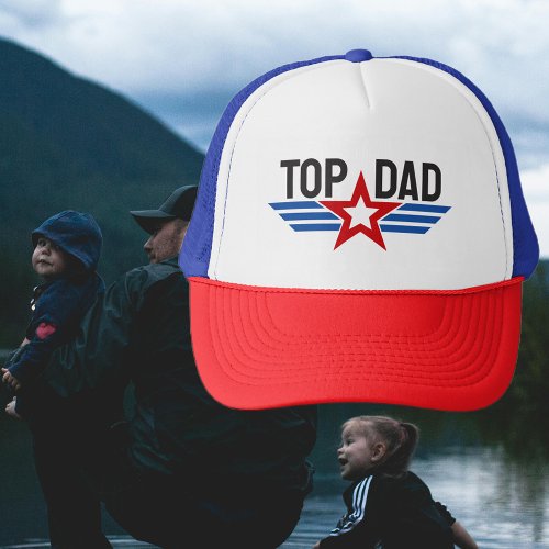 Top Dad Star and Stripes Trucker Hat