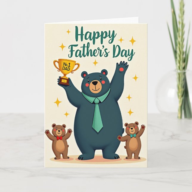 Top Dad Trophy Card (Front)