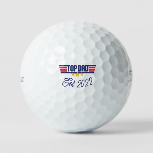 Top Dad with Editable Established Golf Balls