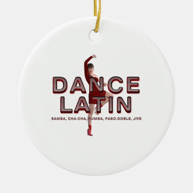 TOP Dance Latin Ceramic Ornament (Front)