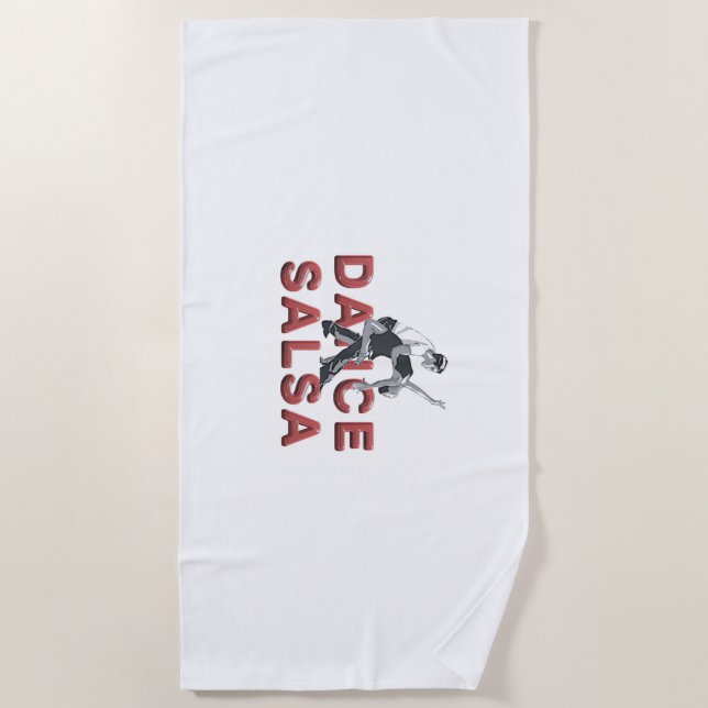 TOP Dance Salsa Beach Towel (Front)